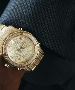 JBW Men's Luxury Jet Setter 2.34 ctw Diamond Wrist Watch with Stainless Steel Link Bracelet Gold 12 71Ai6JKxTzL