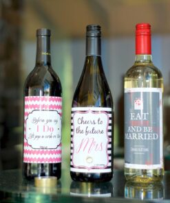 Pixelverse Design Bachelorette Wine Bottle Labels - 4" x 5" (6 pack) Bridal Shower Party Favors Gifts Bridesmaids Engagement Wedding Decorations Bride Maid of Honor Reception 38 71AinxBIp8L
