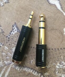 MOBOREST 3.5mm M to 6.35mm F Stereo Pure Copper Adapter, 1/8 Inch Plug Male to 1/4 Inch Jack Female Adapter, Can be Used Conversion Headphone adapte, amp adapte, Black Fashion 2-Pack 20 71AizRFPcgL