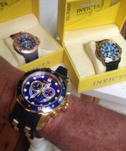 Invicta Men's 6983 Pro Diver Collection Chronograph Blue Dial Black Polyurethane Watch 32 71AkUIJg0TL