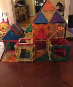 Best Choice Products 110-Piece Kids Colorful Magnetic Tiles Set 3D Construction Magnet Building Blocks Educational STEM Toy with Carrying Case - Multicolor 28 71AktXCco8L