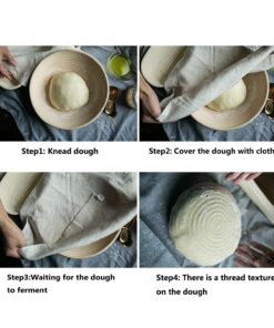 FORSUN Round Bread-Banneton-Proofing-Rising-Basket Rattan Brotform Bread Dough Set 8.5 inch for Home Bakers 8.5 inch Round bread proofing basket 28 71AlRz6tX7L