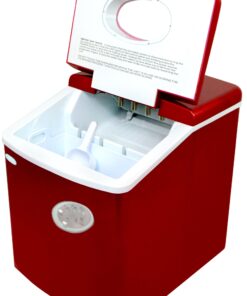 Newair Countertop Ice Maker Machine 28 lbs. of Ice in 24 Hours, Portable Design in Red with 3 Bullet Ice Cube Sizes, Convenient Rapid Ice Production, Insulated Storage 34 71Am7j2Lz7L