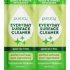 Puracy Everyday Surface Cleaner Concentrate Packettes, Makes 32 Ounces of Streak-Free Natural Household Multi-Surface Cleaner, Plastic-Free, Nontoxic, Green Tea & Lime, 2-Pack (Makes 32 fl oz) 0.5 Fl Oz (Pack of 2)