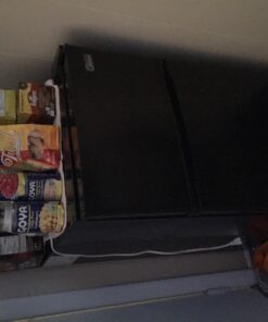 Midea WHD-113FB1 Double Door Mini Fridge with Freezer for Bedroom Office or Dorm with Adjustable Remove Glass Shelves Compact Refrigerator, 3.1 cu ft, Black 65 71Amv2PYkL