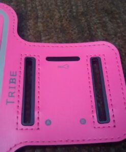 TRIBE Water Resistant Cell Phone Armband Case Running Holder for iPhone Pro Max Plus Mini SE (13/12/11/X/XS/XR/8/7/6/5) Galaxy S Ultra Plus Edge Note (21/20/10/9/8/7/6/5) Adjustable Strap & Key Pocket Dark Pink S: iPhone Mini/8/7/6/5/4/3/SE/Galaxy Mini 42 71An9WULz7L 3