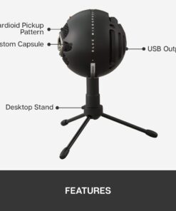 Logitech for Creators Blue Snowball iCE USB Microphone for Gaming, Streaming, Podcasting, Twitch, YouTube, Discord, Recording for PC and Mac, Plug & Play - White Black 34 71AnsTb1nGL 2