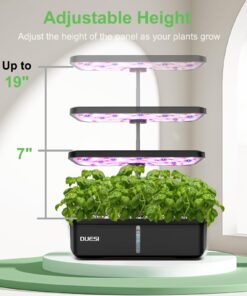 Indoor Garden Hydroponics Growing System, DUESI Upgrade 12 Pods Plant Germination Herb Kit with LED Grow Light, Hydrophonic Planter Grower Harvest Vegetable Lettuce for Hydroponic Gardeners (12 Pods) 30 71Ao2VJHE7L