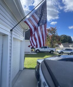 G128 American USA Flag | 4x6 Ft | StormFlyer Series Embroidered 220GSM Spun Polyester | Country Flag, Embroidered Stars, Sewn Stripes, Indoor/Outdoor, Brass Grommets, Heavy Duty, All Weather 30 71AoGpifbL