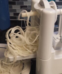 Brieftons 5-Blade Spiralizer: Vegetable Spiral Slicer, Best Veggie Pasta Spaghetti Maker, With 3 Exclusive Recipe eBooks, 100% Lifetime Replacement Warranty White 37 71AoSo1bCxL