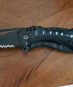 Alternative view of TAC FORCE Spring Assisted Open POLICE Black Bottle Opener Tactical Pocket Knife
