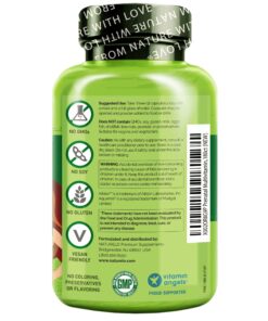 NATURELO Prenatal Multivitamin with Gentle Chelated Iron, Methyl Folate, Plant Calcium & Choline - Vegan, Vegetarian - Non-GMO - Gluten Free - 180 Capsules - 2 Month Supply 180 Count (Pack of 1) 26 71ArC2KkscL