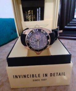 Invicta Women's 0489 Angel Collection Cubic Zirconia-Accented Watch With Black Silicone Band 43 71ArNcv850L