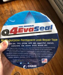 Multi-Purpose Rubberized Roofing and Waterproofing Tape Stops Leaks ! - Roof RV Camper Awning Tarp Boat Repair - White 4in x 50 ft 14 71Arwa4TsL
