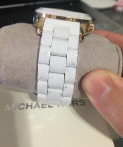 Michael Kors MK5145 Women's Two Tone Stainless Steel Quartz Chronograph White Dial Watch 23 71As1WQ1WJL