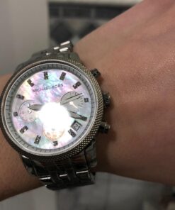 Michael Kors Women's Ritz Silver-Tone Watch MK5020 30 71At04C4CTL