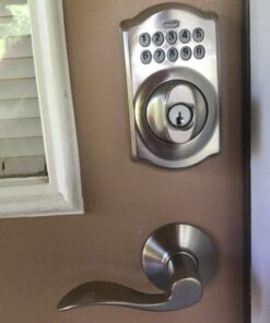 Schlage BE365 V CAM 619 Camelot Keypad Deadbolt, Electronic Keyless Entry Lock, Satin Nickel 36 71At8L0qzL