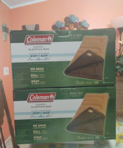 Coleman Dunnock Cold Weather Sleeping Bag, 20°F Camping Sleeping Bag for Adults, Comfortable & Warm Sleeping Bag for Camping and Outdoor Use, Fits Adults up to 6ft 4in Tall 37 71AteRmnyXL 1