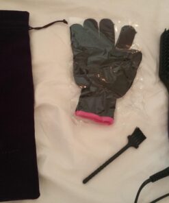 Ionic Hair Straightener Brush Upgrade 2.0,GLAMFIELDS Electrical Heated Hair Straightening with Faster Heating, MCH Ceramic Technology, Auto Temperature Lock, Anti Scald, Heat Resistant Glove(Black-01) Black 49 71Atisa61TL