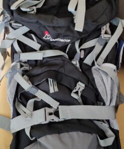 MOUNTAINTOP 80L Internal Frame Hiking Backpack for Man & Women Backpacking with Rain Cover Black-70l 35 71AuChWmP3L