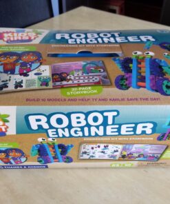 Thames & Kosmos Kids First Robot Engineer Kit and Storybook Robot Engineer (with plastic storage bin) 62 71AuR8j0 1L