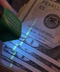 Dri Mark Dual Test - The Original Smart Money Pen with UV LED Cap Counterfeit Detector System - Plus 2 Free Detector Pens - Money Loss Prevention - Fraud Protection, Black, 3 Count (Pack of 1) 35 71AugoCdjTL