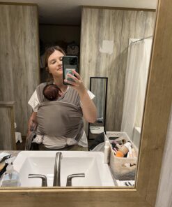 Boba Wrap Baby Carrier - Original Stretchy Infant Sling, Perfect for Newborn Babies and Children up to 35 lbs (Gray) Grey 38 71Av0flZyCL