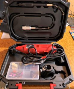 POPULO Power Rotary Tool Kit with Flexible Shaft, 107 PCS, Variable Speed Engraving Tool Kit Grinder Woodworking Corded Rotary Tools Drimmer Set, for Carving Sanding Cutting Polishing, Gift for DIYer 34 71AwfDAGGuL