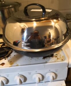 Winco WKCS-14 Stainless Steel Wok Cover, 13-3/4-Inch 14 Inch 33 71AxO DGbbL