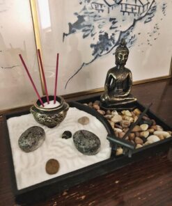 We pay your sales tax Tabletop Buddha Zen Garden Rock Sand Candle Holder Home/Office Decor Perfect Relaxing Gift Idea (Rock G16232) Rock G16232 24 71AxtOlbHL
