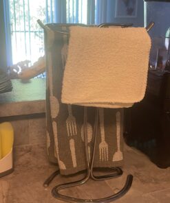 iDesign Metal Hand Towel Rack, The Axis Collection – Holds 2 Hand Towels, 7.75” x 6.25” x 13.5”, Chrome 46 71AyRGWds L