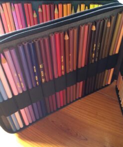 Speedball Art Products Genuine Leather Storage Case for Pencils, Markers, Pens and Art Supplies (Holds Up to 120 Standard Pencils, Black) 120 Pencil Capacity 43 71AymuA1FL