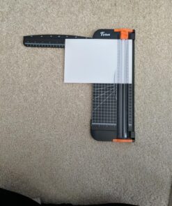 Firbon A4 Paper Cutter 12 Inch Titanium Paper Trimmer Scrapbooking Tool with Automatic Security Safeguard and Side Ruler for Craft Paper, Coupon, Label and Cardstock (Black) 1-black 35 71AyzxXaL