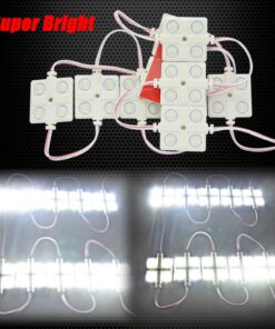 Ampper 12V 40 LEDs Interior Van Light Kits, LED Ceiling Lights with Simplified Harness Switch Fuse for Van RV Boats Caravans Trailers VW LWB and More (10 Modules, White) 28 71B GHuMulL