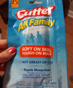Cutter All Family Mosquito Wipes, Insect Repellent, Repel Mosquitoes, Ticks, Gnats, Fleas & More, 7% DEET 15 Count 1 Pack 23 71B0mVR5GdL