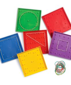 Alternative view of Learning Resources 5-Inch Double-Sided Assorted Geoboard Shapes - 6 Pieces, Ages 5+ Kindergarten Learning Toys, Math Manipulatives for Kids,Back to School Supplies, Teacher Supplies