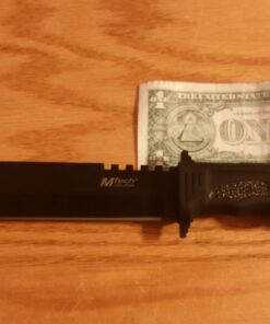 MTECH USA MT-086 Fixed Blade Hunting Knife, Black Straight Edge Blade, Black Handle, 12-1/4-Inch Overall, Black Blade 61 71B3 lValxL