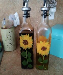 Grant Howard Glass Sunflower Oil & Vinegar Bottle 16 oz. 32 71B38zBoeWL