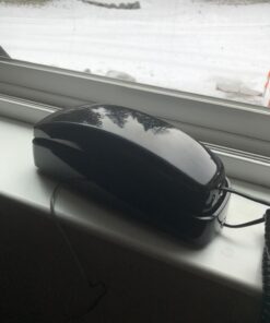 AT&T 210 Basic Trimline Corded Phone, No AC Power Required, Wall-Mountable, Black 53 71B3Fc6ISoL