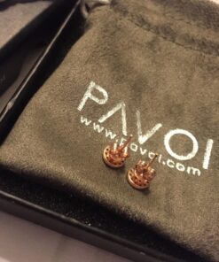 PAVOI 14K Gold Plated Sterling Silver Post Stud Earrings for Women | Pave CZ Mini Disc | Gold Earrings for Women Rose Gold 27 71B3yB57XxL