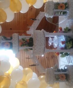 Cakesupplyshop Packaged Sk987 Romantic Princess Hearts & Kisses White Tiered Wedding Cake Step Decoration Stair -2pack 7 71B4oiRv23L