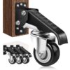 SPACECARE Workbench Casters Retractable Casters Kit 600Lbs, Retractable Casters Heavy Duty Bench Caster Wheels Workbenches Tables and Equipments, Stepdown Casters 4 Pack 600 3 71B6EkwC4YL