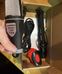 SOONHUA Condenser Microphone,Computer Microphone, 3.5MM Plug and Play Omnidirectional Mic with Desktop Stand for Gaming,YouTube Video,Recording Podcast,Studio,for PC,Laptop,Tablet,Phone 38 71B6t5C0pL