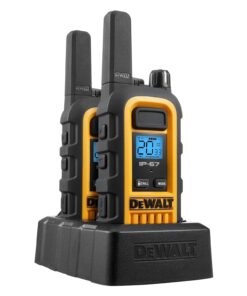 DEWALT DXFRS300 1 Watt Heavy Duty Walkie Talkies - Waterproof, Shock Resistant, Long Range & Rechargeable Two-Way Radio with VOX (2 Pack) 2 Pack 28 71B8Fr3qX L