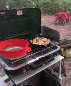 Coleman Classic 3-Burner Propane Camping Stove, Portable Camp Stove with 3 Adjustable Burners & Push-Button Instant Ignition, 28,000 BTUs for Camping, Tailgating, Grilling, BBQs, & More Green 42 71B8bH lGCL 3