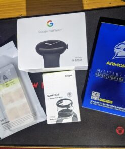 Google Pixel Watch - Android Smartwatch with Fitbit Activity Tracking - Heart Rate Tracking Watch - Matte Black Stainless Steel case with Obsidian Active band - WiFi Matte Black case w/ Obsidian Active band - WiFi 45 71B9F4amlL