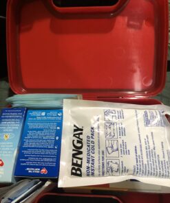 Johnson & Johnson All-Purpose Portable Compact First Aid Kit for Minor Cuts, Scrapes, Sprains & Burns, Ideal for Home, Car, Travel and Outdoor Emergencies, 140 Pieces Original Version 140 Piece Set 56 71BAbgXUPfL