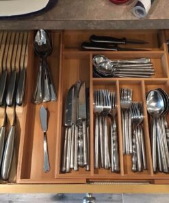 Bellemain Expandable Bamboo Drawer Organizer - Large Kitchen Utensil Holder for Cutlery, Silverware, Flatware Storage - Utensil Organizer for Kitchen Drawers, Desk, Junk Drawer Organizer Tray, 8-Slot 41 71BAcV1zL 1
