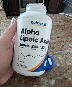 Nutricost Alpha Lipoic Acid 600mg Per Serving, 240 Capsules - Gluten Free, Vegetarian Capsules, Soy Free & Non-GMO 29 71BAuGIbjuL