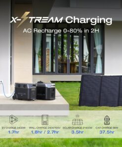 EF ECOFLOW 240V/7200Wh Home Battery Backup: 2 DELTA Pro with Double Voltage Hub, Lifepo4 Power Station, 7200W Electric Generator for Home Use, Blackout, Emergency DELTA Pro x 2+DVH 14 71BBNQT L